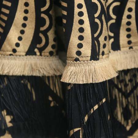 vintage style gold schwarzer Tellerrrock