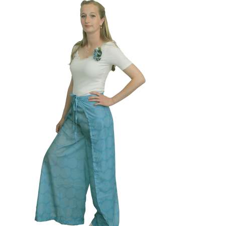 Wickelhose retro muster gelb/türkis