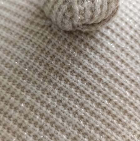 hat beret wool beige flowers