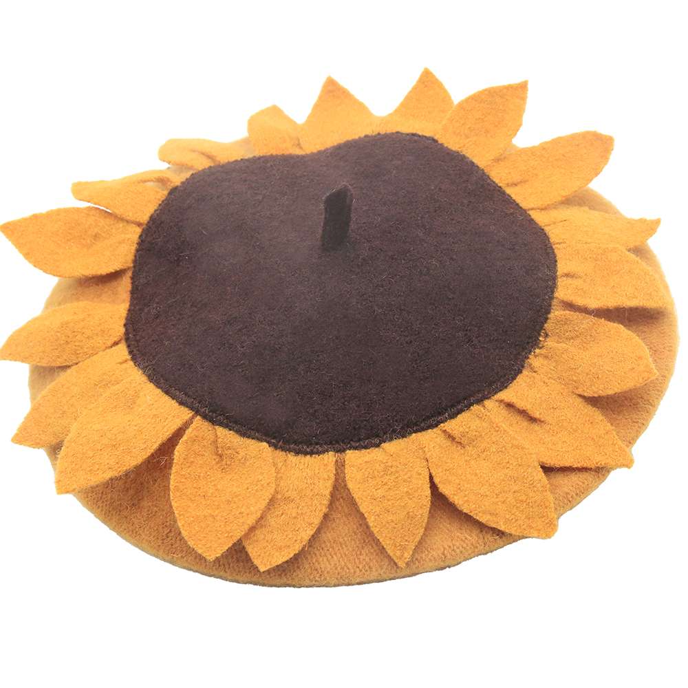 beret vintage autumn sun flower