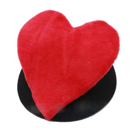 fascinator heart red black