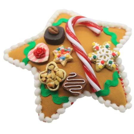 Stern Fascinator mit Zuckerstange Pralinen