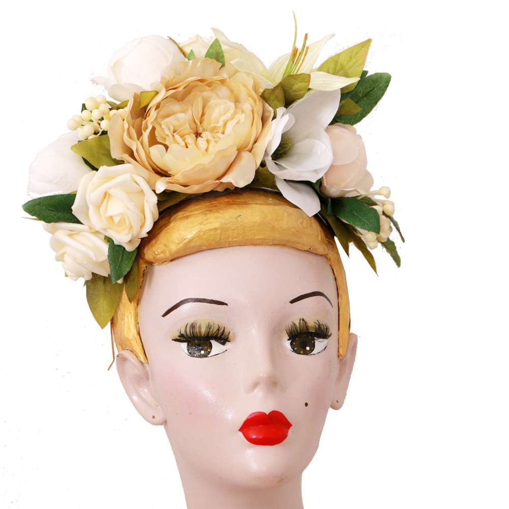 big white flower crown