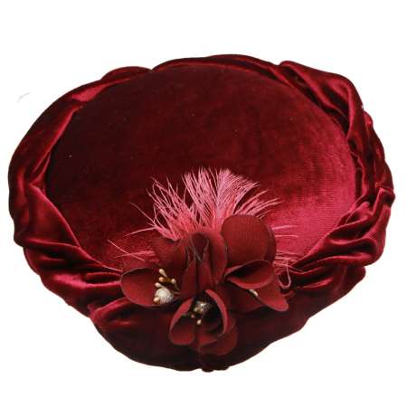 circle hat rund hat vintage rot