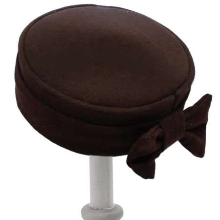 pillbox hat brown vintage