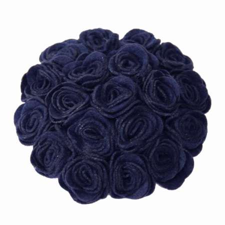 fascinator blue roses vintage