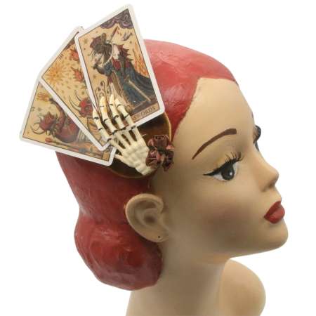 Mini Fascinator mit tarot
