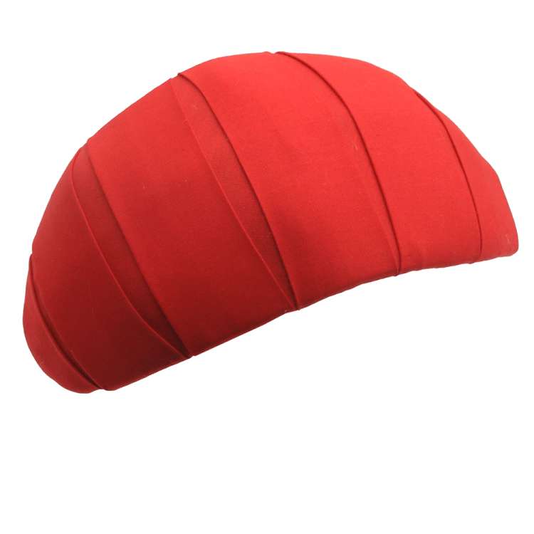 Large red vintage style facsinator in kidney shape