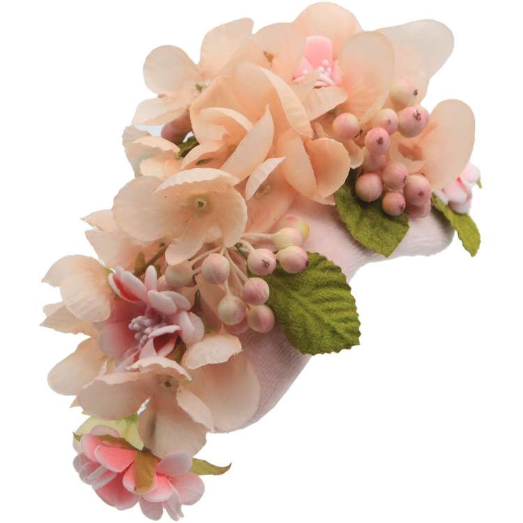 half hat vintage style pink blossoms
