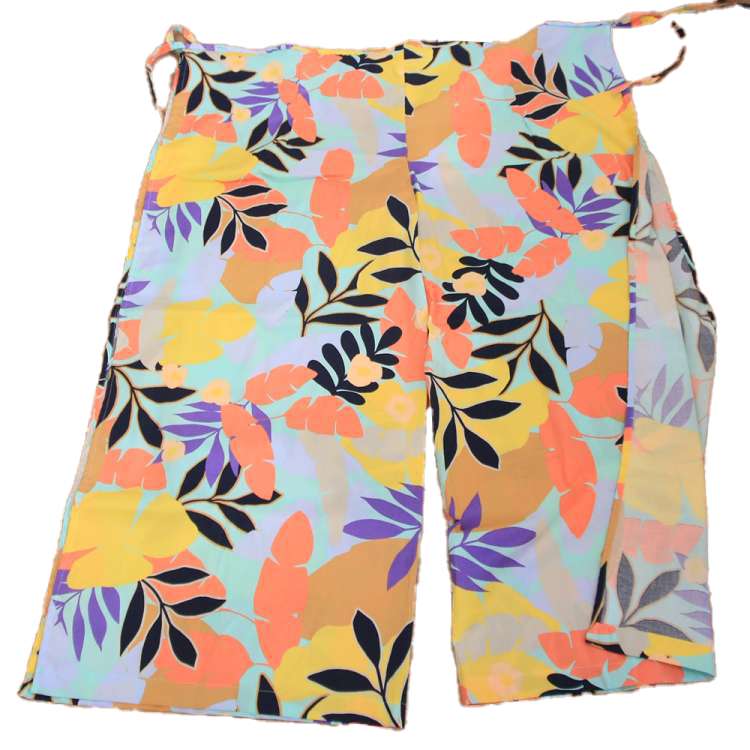 Wickelhose bunter Print ausgebreitet