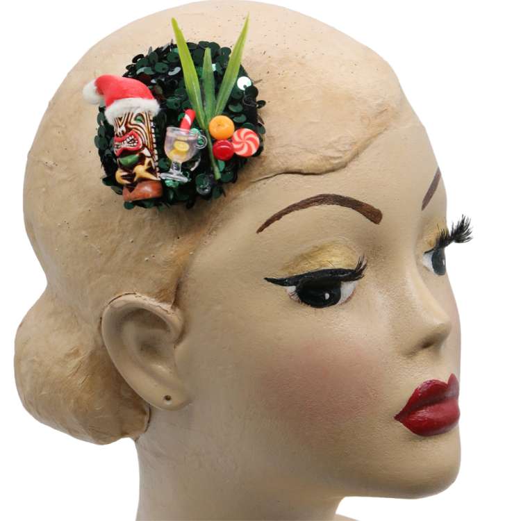 Kopf mit titki Weihnachtstag fascinator