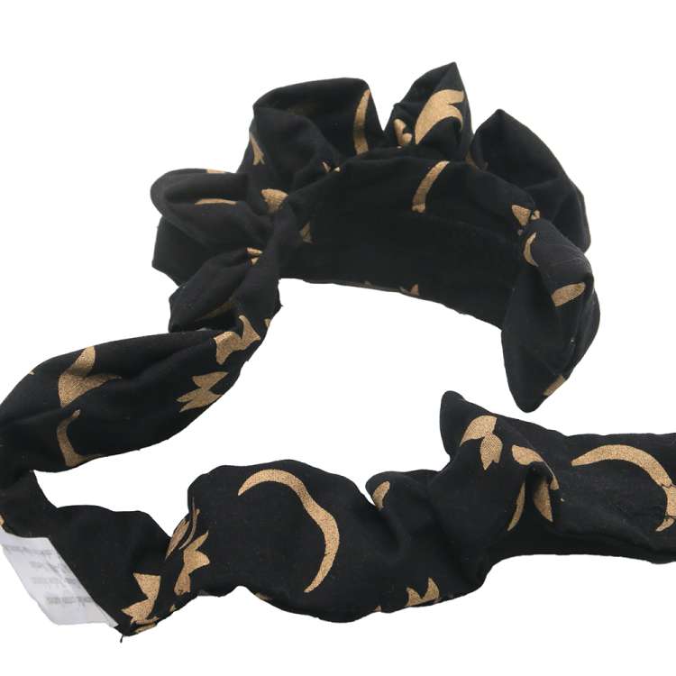gold Schwarzer Turban in vintage Stil