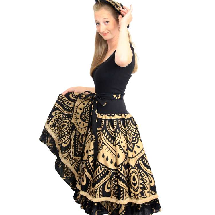 orientalischer Mandala Tellerrock - one size