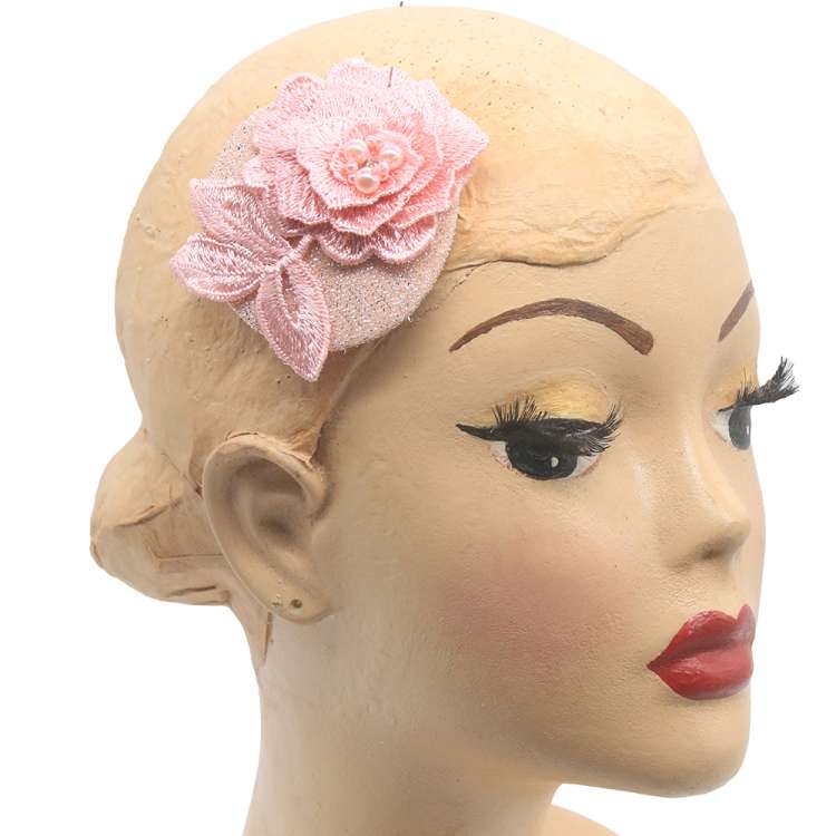 rosa spitzen Mini Fascinator