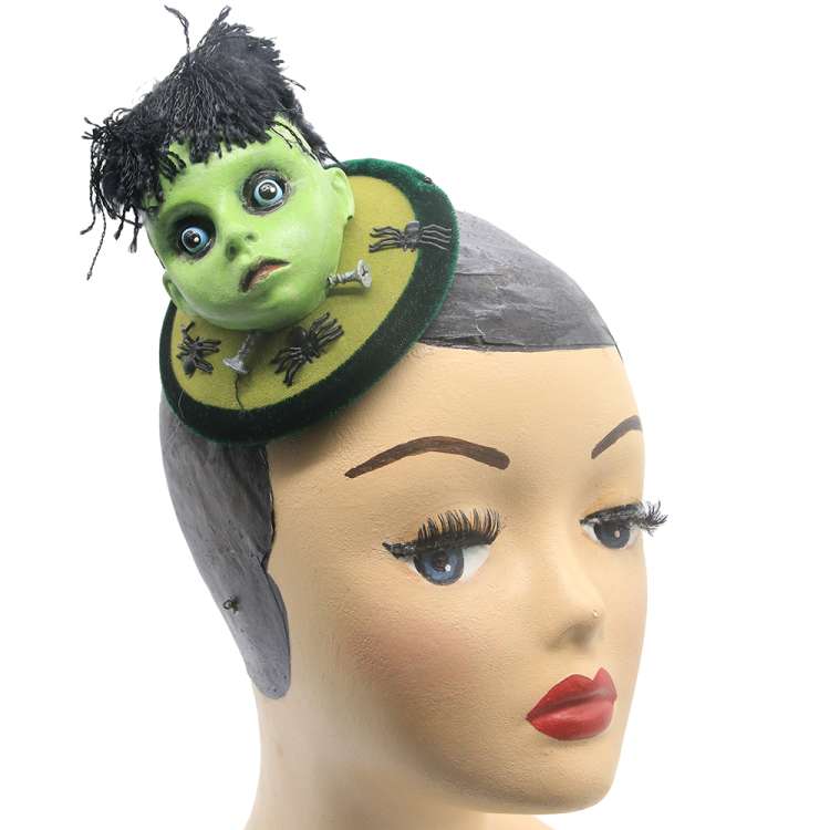 halloween fascinator doll Munster