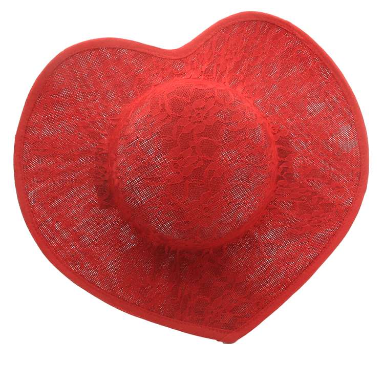 hat in heart shape in red