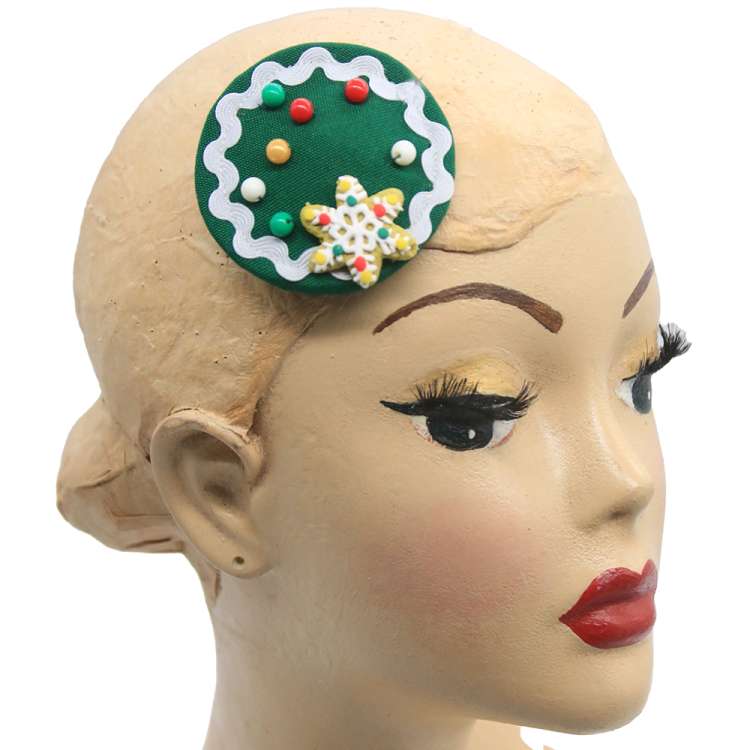 Mini Fascinator mit Stern - süße Mini-Mütze für Weihnachten
