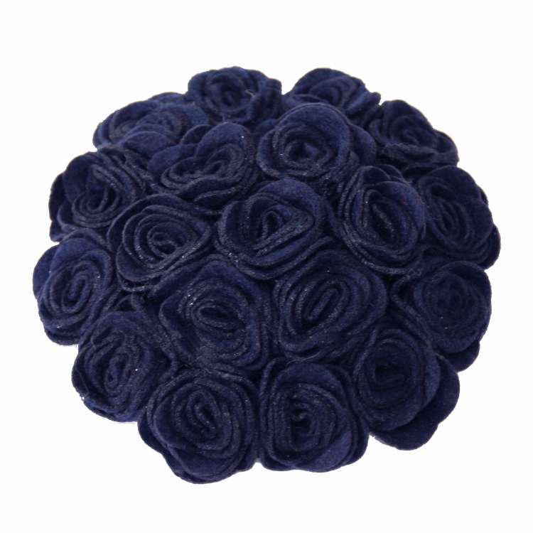 fascinator blue roses vintage