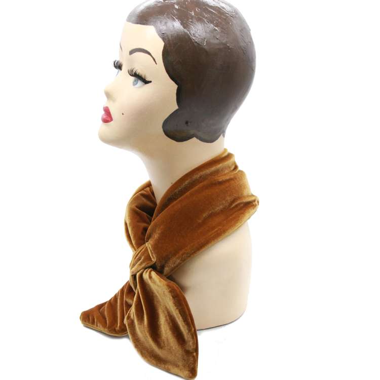 50er jahre schal samt Gold