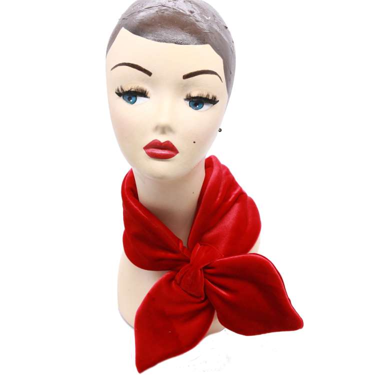 Marple scarf velvet red