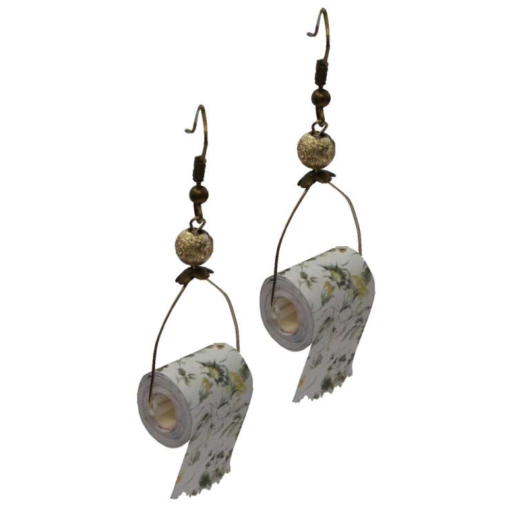 Ohrringe mit Klopapier