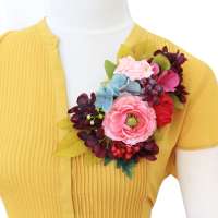 Mixed flower corsage - hair flower, hat flower, brooch