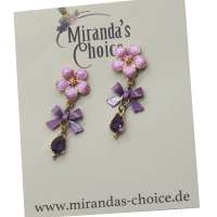 Sparkle earrings with lilac cut drops