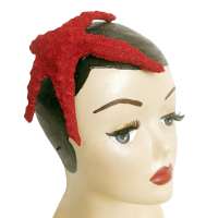 Seestern Fascinator mit Glitzer in Rot