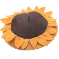 beret vintage autumn sun flower