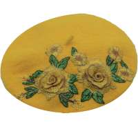 beret lace flowers in yellow
